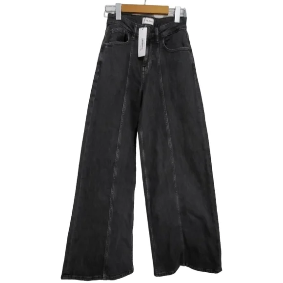 The Drop Frida Jeans Relaxed Carbon Wash Size 24" - Picture 4 of 10